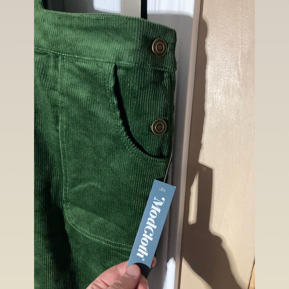 ModCloth Adored In Cords Flared Overalls 2X Emerald Green - Picture 4 of 9